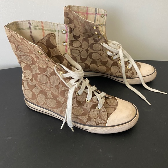 Coach - Logo High Tops - 8.5M- Brown - Picture 6 of 12